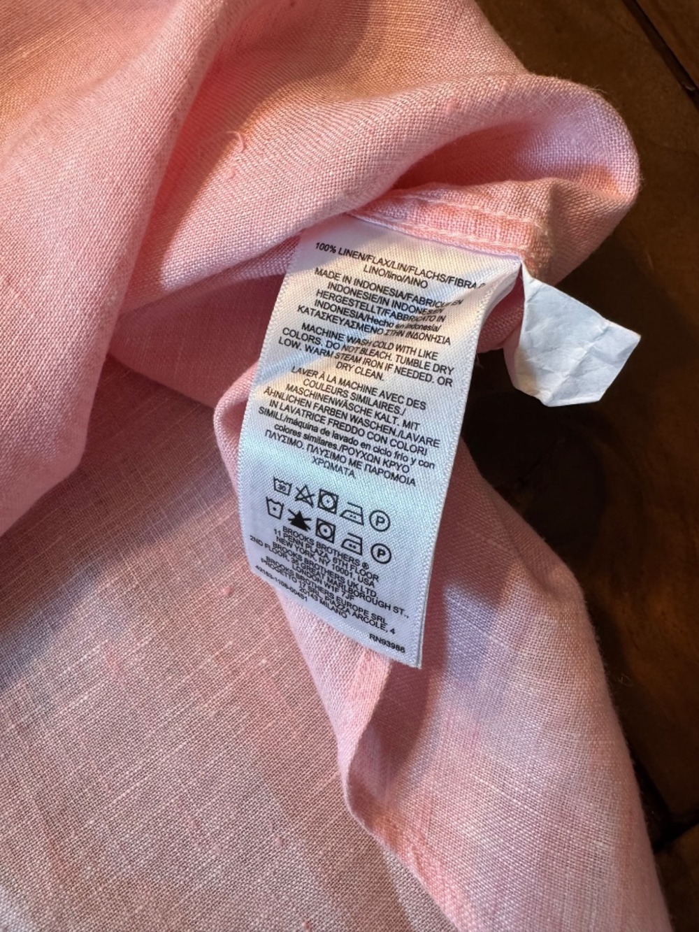 Brooks Brothers Linen Sports Polo Shirt. Baird McNutt Irish Linen. Size 3XL - Picture 5 of 10